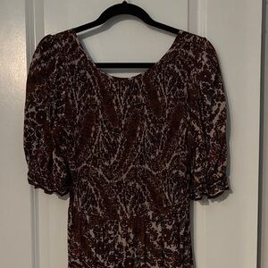 Vici Brown Patterned Dress
